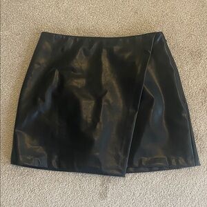Abercrombie & Fitch Faux Leather Mini Skort